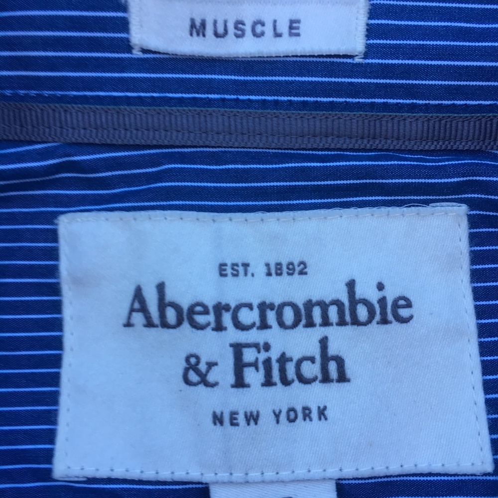 Abercrombie muscle pin strip dress shirt